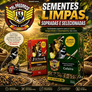 Foto de Mistura De Semente Coleiro Premium Tal Pássaros Caixa 500g