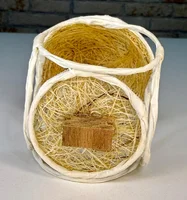 Miniatura de Ninho Baiano em Sisal – 4 Aberturas para Coleiro