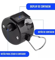 Miniatura de Contador Manual Estatico 4 Digitos Preto