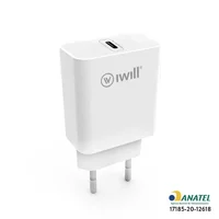 Miniatura de Adaptador de parede GaN com 1 saída USB-C 33W