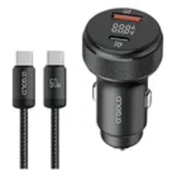 Miniatura de Carregador Veicular A'gold Turbo Usb E Usb-c Com Cabo Para Celular Fonte Cabo