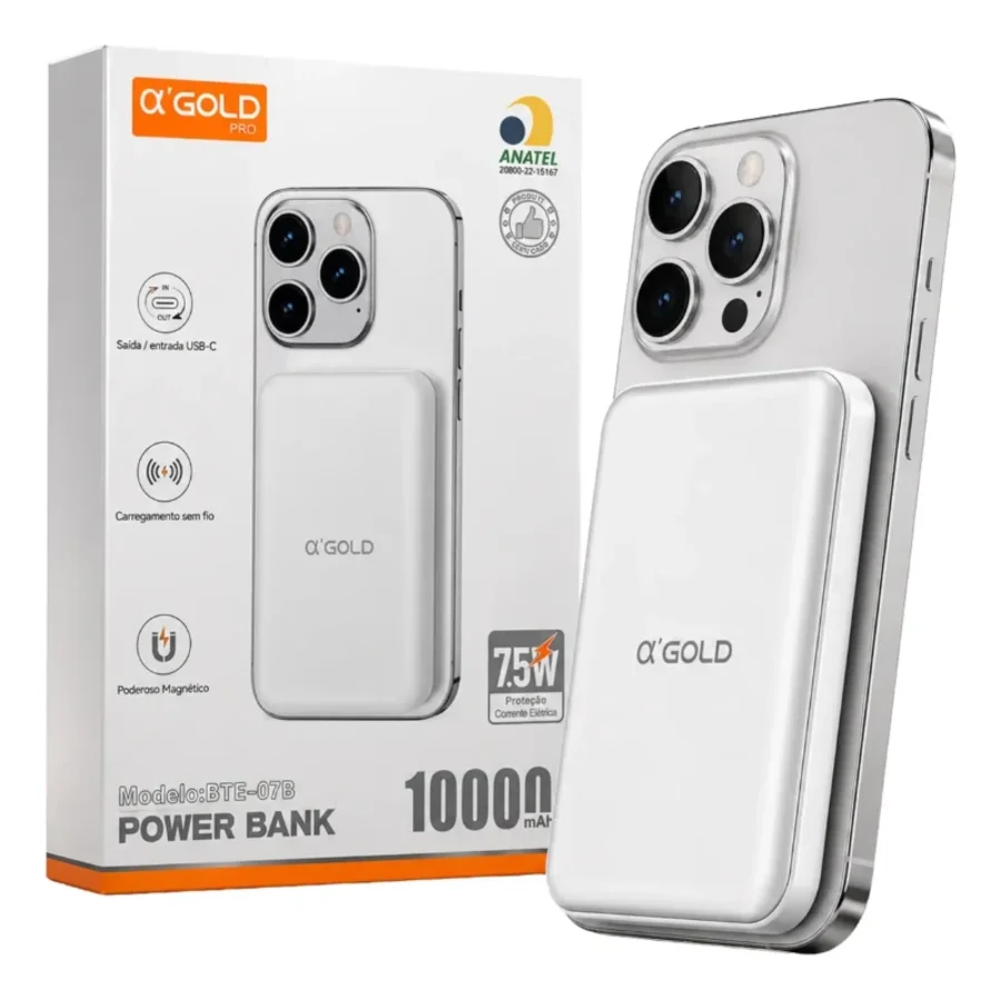 Foto de Power Bank Magnético Magsafe 10000mah Carregador Portátil