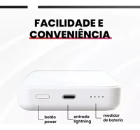 Miniatura de Power Bank Magnético Magsafe 10000mah Carregador Portátil