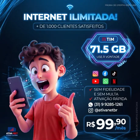 Foto de Tim Mais A até 71,5GB