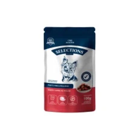 Foto de Sachê Selections For Pets para Cães Adultos de Porte Pequeno e Mini Sabor Carne ao Molho