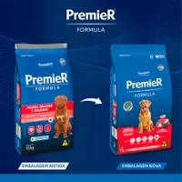 Miniatura de Ração Premier Fórmula para Cães Adultos de Raças Grandes e Gigantes Sabor Carne e Batata-Doce