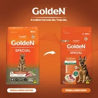 Miniatura de Ração Golden Special para Cães Adultos Sabor Frango e Carne