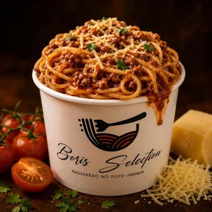Foto de Macarrão no Pote Bolonhesa