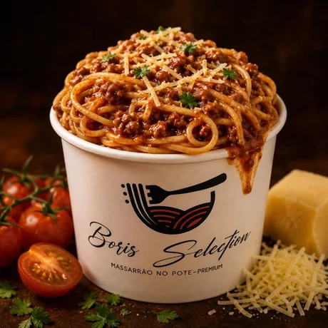 Foto de Macarrão no Pote Bolonhesa